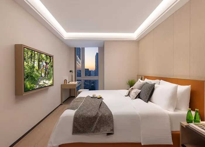 Suite med et soveværelse med en kingsize-seng